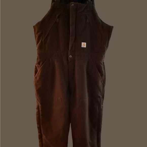 Carhartt Women's Dark Brown Bib Overalls - Picture 2 of 6